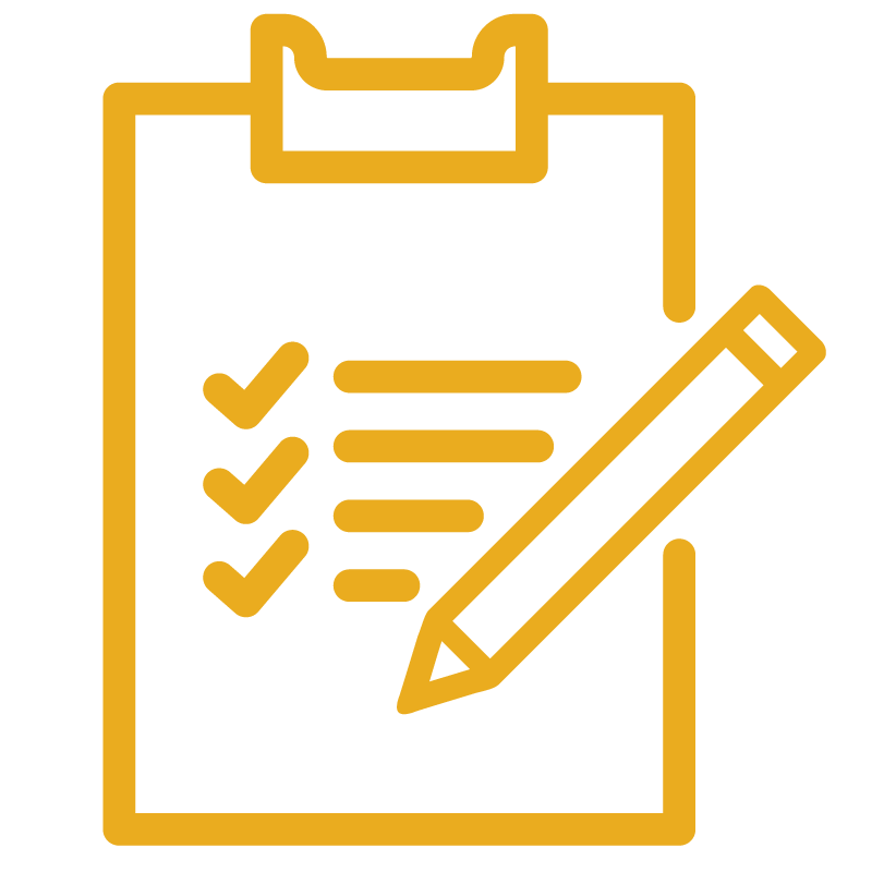 Clipboard with list of check boxes to check rates